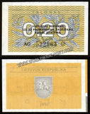 Lithuania 0.20 Talonas - 1991 "Coupon" UNC Banknote N#932