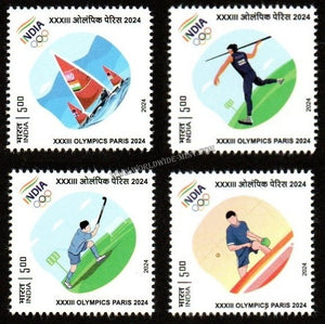 2024 INDIA XXXIII Olympics Paris - Set of 4 MNH