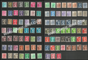 100 Different Great Britain Elizabeth II - Machin Used Stamp Lot