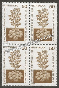 1985 50 Years of Potato Research Block of 4 MNH