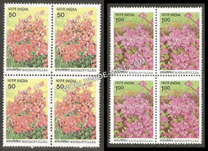 1985 Bougainvillea-Set of 2 Block of 4 MNH