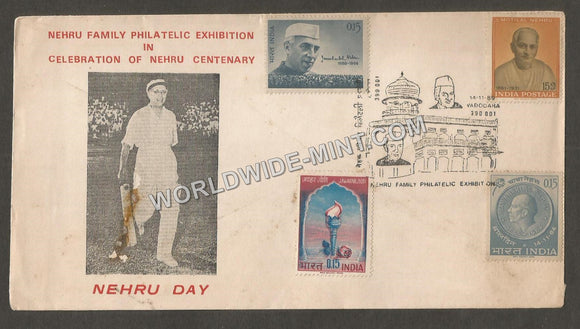 1989 NEHRU DAY Celebration of Nehru Centenary Special Cover #GJ100