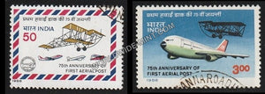 1986 75th Anniversary of First Aerial Post-set of 2 Used Stamp