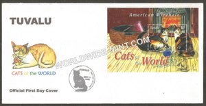 2000 Tuvalu Cat of the World FDC #FA103