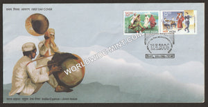 2006 India-Cyprus Joint Issue setenant FDC