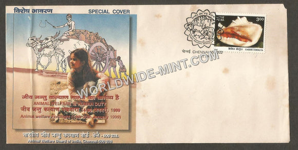 1999 Animal Welfare Board of India Special Cover #TNA103