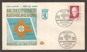 1980 Germany German catholic day FDC #FC105