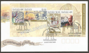 2001 Australia Centenary of Federation - Federation Arch, National Celebrations, Sttae Banquet, Edmond Barton MS FDC #FA106