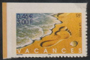 France 2001 Greeting Stamp - Sea, Sand, Water #FR106a