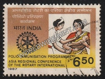 1987 Asia Regional Conf. of the Rotary Int. Polio Immunisation Programme Used Stamp