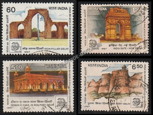 1987 India-89 (World Philatelic Exhibition)-Set of 4 Used Stamp