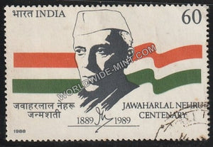 1988 Jawaharlal Nehru Centenary-60 Paise Used Stamp