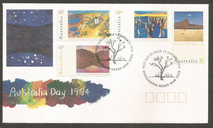 1994 Australia Day Four Modern Paintings - Sir Sidney & Arthur Boyd FDC #FB117