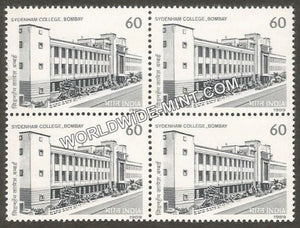 1989 Sydenham College, Bombay Block of 4 MNH