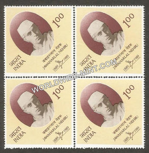 1989 Jawaharlal Nehru Block of 4 MNH