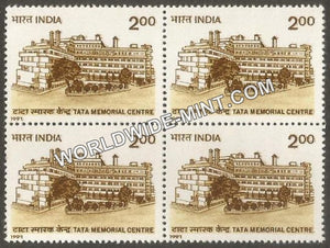 1991 Tata Memorial Centre Block of 4 MNH