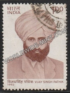 1992 Vijay Singh Pathik Used Stamp