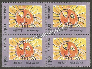 1992 Childrens Day Block of 4 MNH