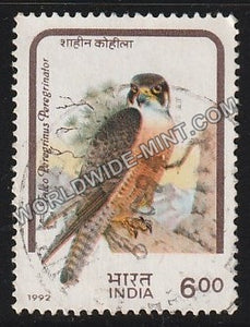 1992 Birds of Prey-Falco peregrinus-Peregrene Falcon Used Stamp