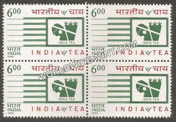 1993 Year of India Tea Block of 4 MNH