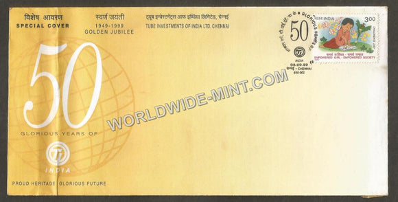 1999 Golden Jubilee - Tube Investments of India Ltd. Chennai Special Cover #TNA140