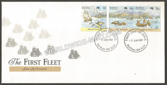 1987 Australia The first fleet Ships FDC #FA141