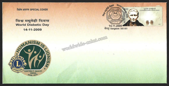 2009 World Diabetic Day Karnataka Special Cover #KA142