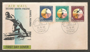 1966 Papua New Guinea Second South Pacific Games, Noumea FDC #FC143