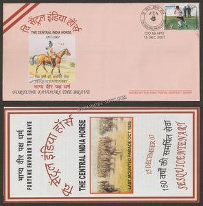 2007 India THE CENTRAL INDIA HORSE 150 YEARS APS Cover (15.12.2007)