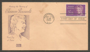 1963 USA Eleanor Roosevelt - Former First Lady of the United States FDC #FC150