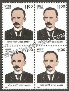 1997 Jose Marti Block of 4 MNH