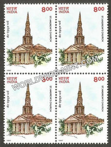 1997 St. Andrew's Church Block of 4 MNH