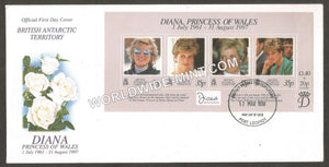 1998 British Antarctic Territory Diana Princess of Wales FDC #FA152