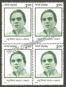 1997 Madhu Limaye Block of 4 MNH