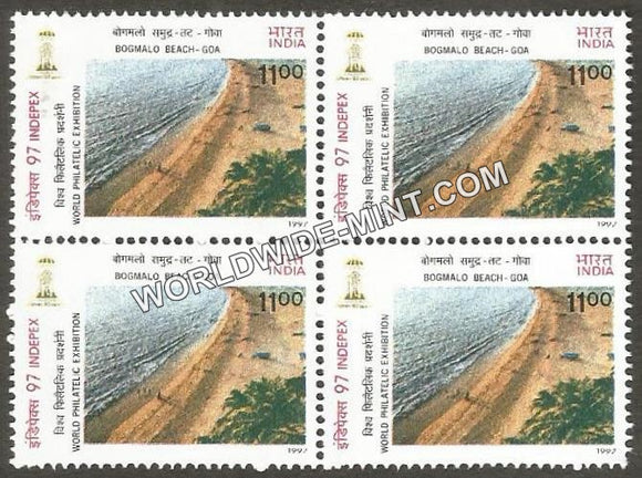 1997 Beaches of India-INDEPEX '97-Bogmalo Beach - Goa Block of 4 MNH