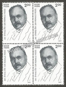 1997 Sir Ronald Ross Block of 4 MNH