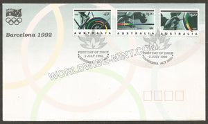 1992 Australia Barcelona Sports FDC #FA155