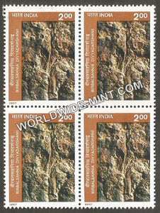 1997 Birbal Sahni Inst. of Palaeobotany, Fossils-Birbalsahnia Divyadarshanii Block of 4 MNH