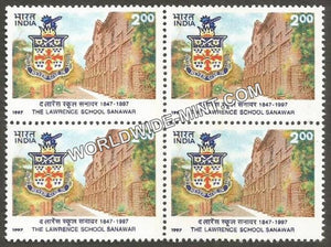 1997 The Lawrence School Sanawar Block of 4 MNH