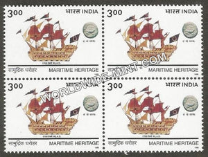 1999 Maritime Heritage-Ship Block of 4 MNH