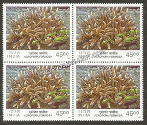 2001 Corals of India-Acropora Formosa Block of 4 MNH