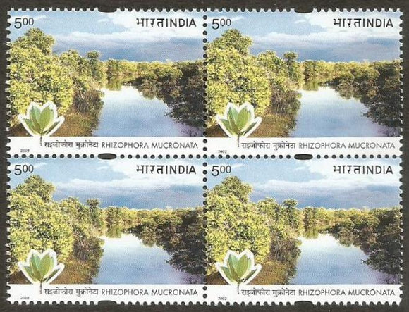 2002 Mangroves-Rhizophora mucronata Block of 4 MNH