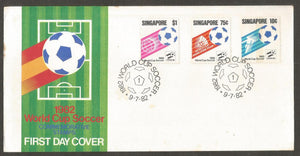 1982 Singapore World Cup Soccer FDC #FB193