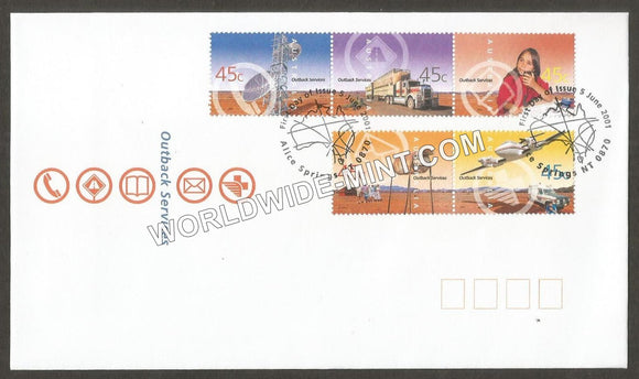 2001 Australia Outback Services FDC #FA198