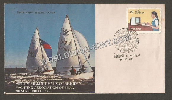 1985 Yachting Association of India - Silver Jubilee Special Cover #DL198