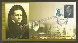 2012 MARCONI First Radio Transmission across the Atlantic Ocean Private Special Cover ) Numbered Limited print of 100 #TNB202