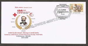 2020 Centenary Celebrations of Indian Red Cross Society Special Cover #TNB204