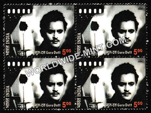 2004 Guru Dutt Block of 4 MNH