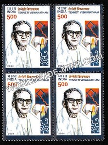 2004 Tenneti Viswanatham Block of 4 MNH