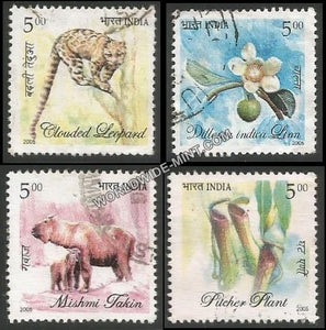 2005 North East's Flora Fauna-Set of 4 Used Stamp